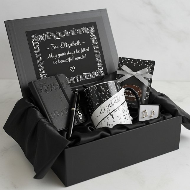 Personalisierte Schwarzweiß-Musik Tasse (Von Creator hochgeladen)