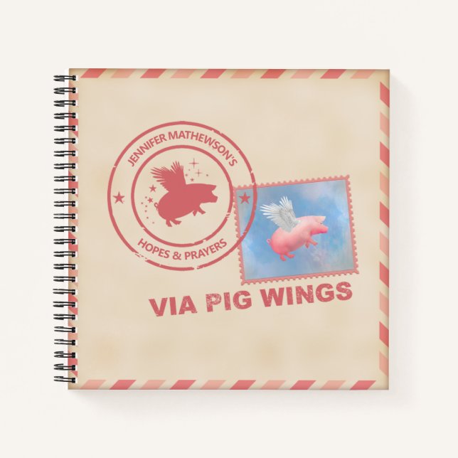 Personalisierte Schweinepest Notizbuch (Vorderseite)