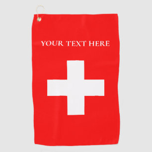 Personalisierte Schweiz-Flagge Schweiz Schweizer E Golfhandtuch