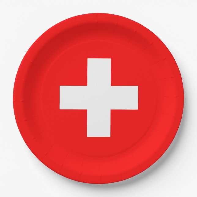 Personalisierte Schweiz Schweiz Schweiz Schweiz Eu Pappteller (Vorderseite)