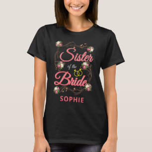 Personalisierte Schwester der Braut-Hochzeitsgesel T-Shirt