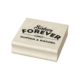 Personalisierte Schwestern für immer Gummistempel