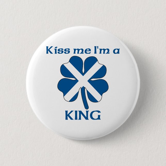 Personalisierte Scottish küssen mich, den ich Button (Vorderseite)