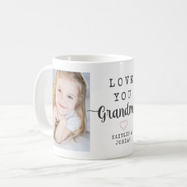 Personalisierte Script-Liebe Sie Oma 2 Foto Kaffeetasse