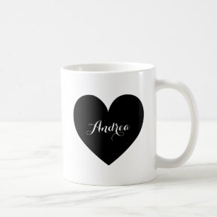 Personalisierte Script-Tasse für Black Heart Kaffeetasse