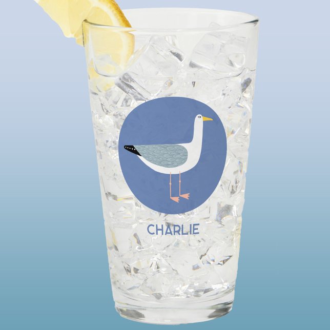 Personalisierte Seagull Glas (Personalized name seagull glass tumbler)