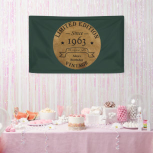 Personalisierte sechzig Vintage 60. Geburtstagsfei Banner
