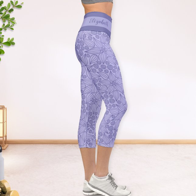 Personalisierte Sehr Peri Lila Elegante Capri Leggings (Von Creator hochgeladen)