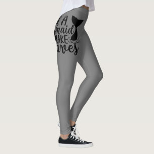 Personalisierte Sei eine Meerjungfrau und mach Wel Leggings