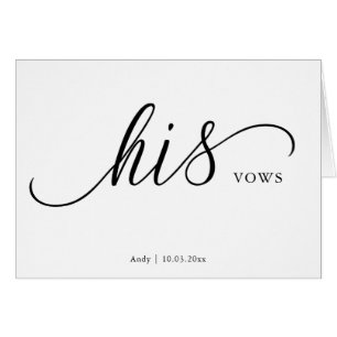 Personalisierte Seinen Vows Script Schriftart Hoch