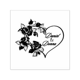 Personalisierte, selbstgefällige Hochzeitskautschu Permastempel