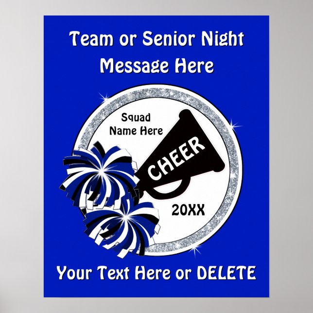 Personalisierte Senior Night Chefoster, blau Poster (Vorne)