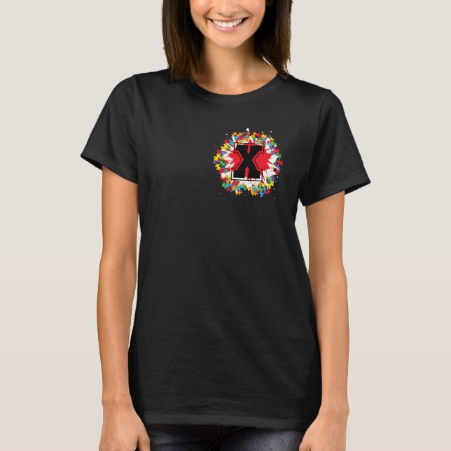 Personalisierte Sensibilisierung für Autismus Init T-Shirt (Vorderseite)