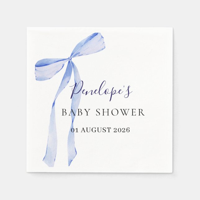 Personalisierte Servietten für Baby- oder Hochzeit (Vorderseite)
