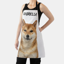 Personalisierte Shiba Inu Fuchs Schürze Hund Foto