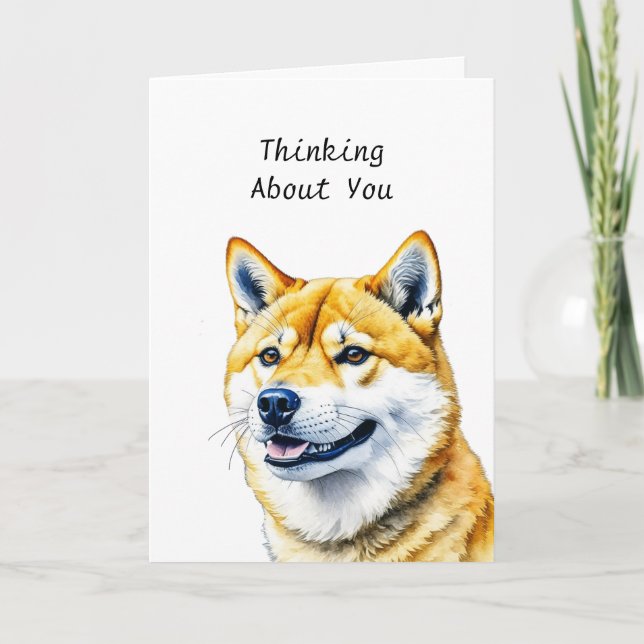 Personalisierte Shiba Inu-Gedanken über Sie Karte (Vorderseite)