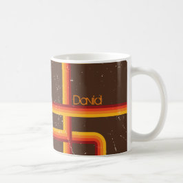 Personalisierte Siebzigerjahre Art Geo Druck-Tasse Kaffeetasse