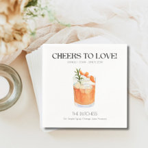 Personalisierte Signature-Drink-Hochzeitsserviette