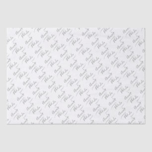 Personalisierte silberne und weiße Hochzeit, Paar Seidenpapier