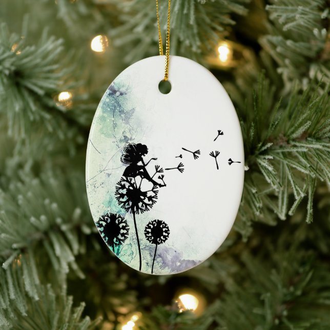 Personalisierte Silhouette - Mehlspeise Keramik Ornament (Baum)