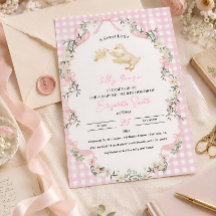 Personalisierte Silly Goose Baby Girl Babyparty-Ei