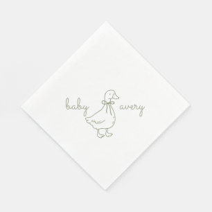 Personalisierte Silly Goose Baby Shower  Baby Show Serviette