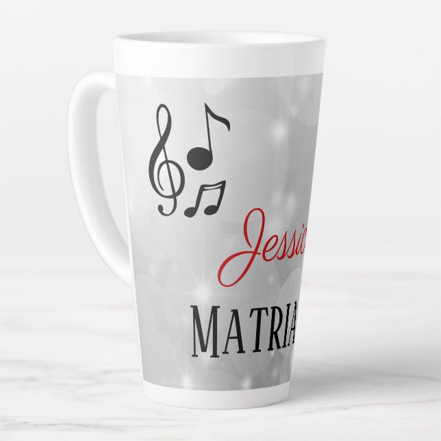 Personalisierte Silver Musical Matriarch Mutter Milchtasse (Linke Ecke)