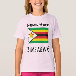 Personalisierte Simbabwe-Flagge T-Shirt