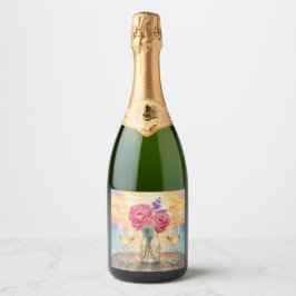 Personalisierte Sip & Sunset Champagnerflasche