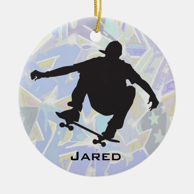 Personalisierte Skateboarden Keramik Ornament (Vorne)