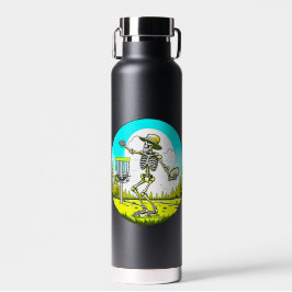 Personalisierte Skelettdiskette Golfer Retro Pop A Trinkflasche