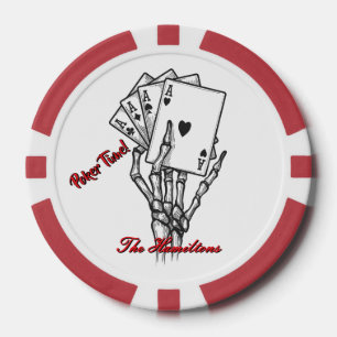 Personalisierte Skeletthand Pokerchips