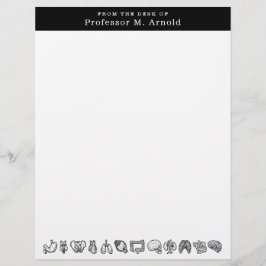 Personalisierte Skizze der modernen Anatomie Briefbogen