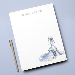 Personalisierte Skizze für Hochzeitskleidung Mitteilungskarte