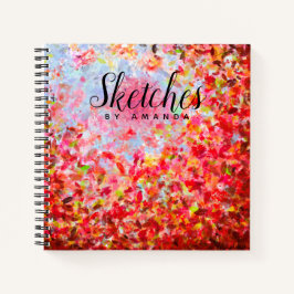 Personalisierte Skizzen Abstrakter Herbst belässt  Notizbuch