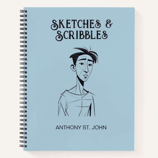 Personalisierte Skizzen und Scripts für Notebooks Notizbuch (Vorderseite)
