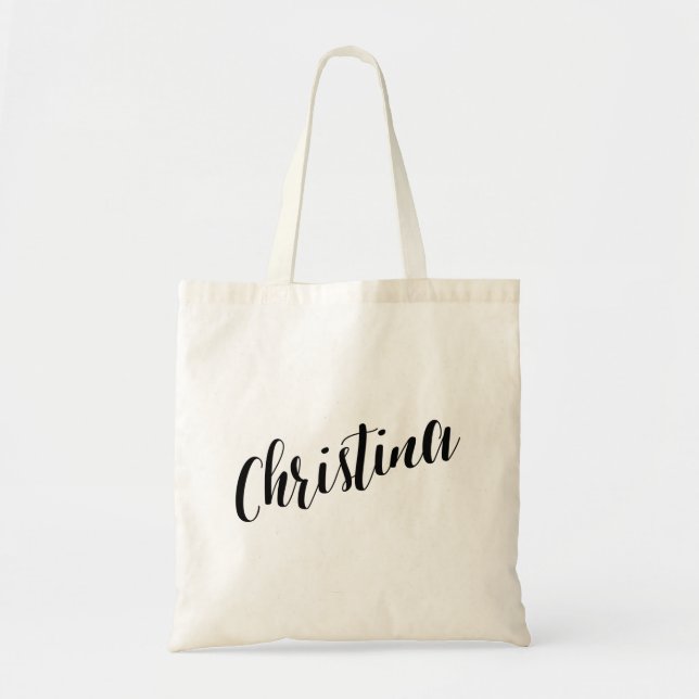 Personalisierte Skript-Taschen-Tasche Christina Tragetasche (Vorne)