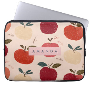 Personalisierte skurrile Ernte roter Äpfel Laptopschutzhülle