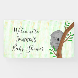 Personalisierte Sleepy Koala Bärendusche Banner