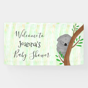 Personalisierte Sleepy Koala Bärendusche Banner