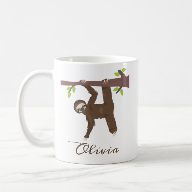 Personalisierte Sloth Coffee Tasse Sloth Geschenke (Links)