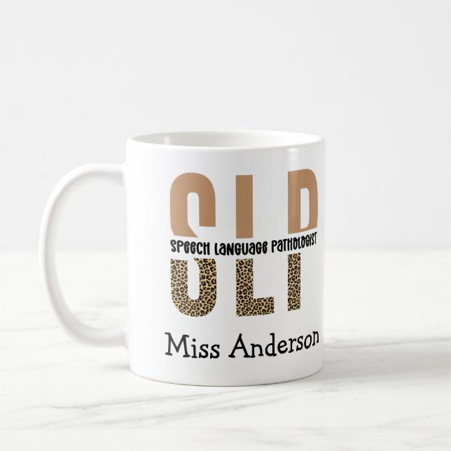 Personalisierte SLP-Sprachpathologin Kaffeetasse (Links)