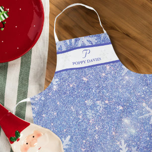 Personalisierte Snowflake Weihnachten Schürze