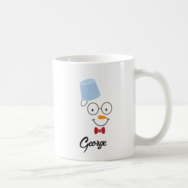 Personalisierte Snowman-Tasse | Individuelle Name  Kaffeetasse (Rechts)