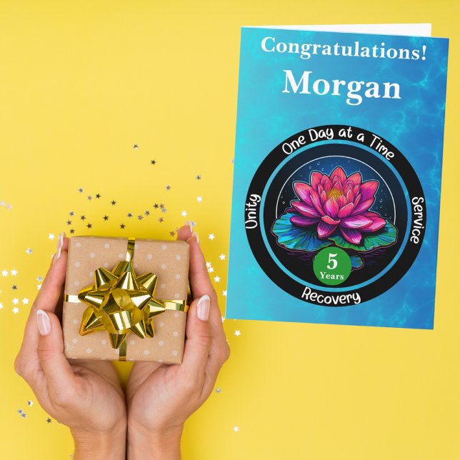 Personalisierte Sobriety-Meilenstein-Karte Karte (Von Creator hochgeladen)