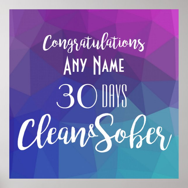 Personalisierte Sobrijour Geburtstagspender Poster (Vorne)