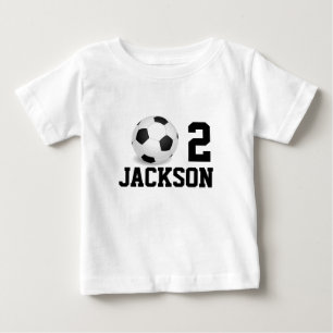 Personalisierte SOCCER Baby Boy Year Number T-shirt