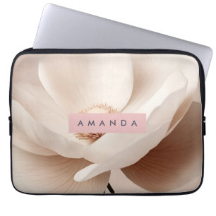 Personalisierte Soft Cream Magnolia Bloom Ästhetik Laptopschutzhülle