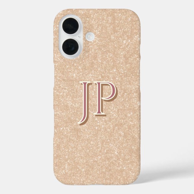 Personalisierte Soft Luxe-Serie iPhone 16 Hülle (Rückseite)