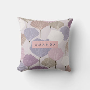 Personalisierte Soft Mauve und Lilac Floral Elegan Kissen